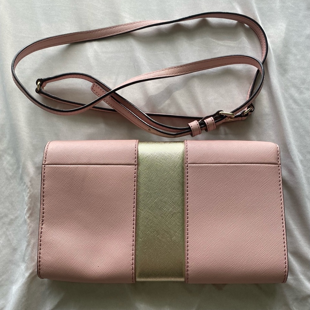 Kate Spade Pink and Gold Crossbody Clutch - Picture 2 of 7